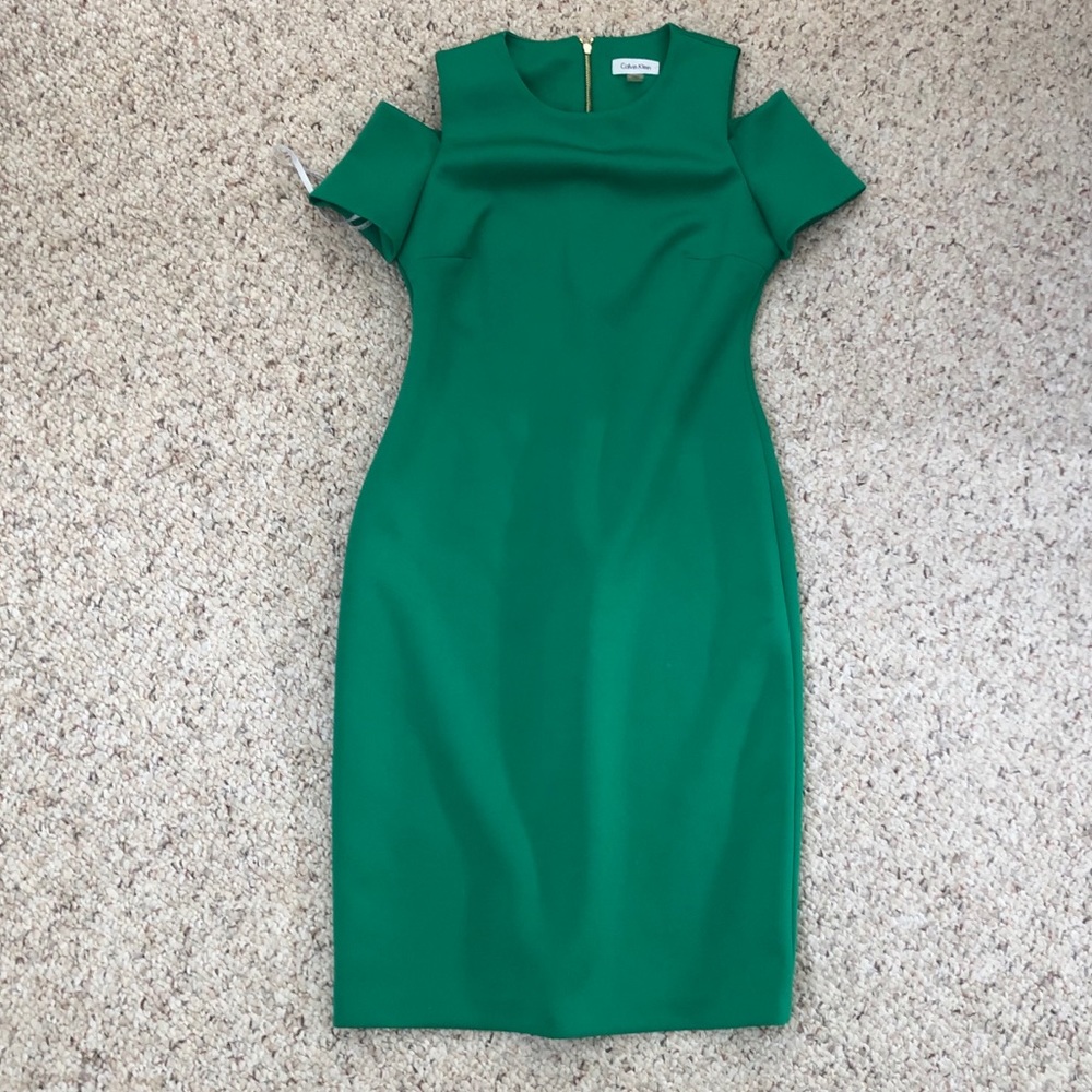 Calvin Klein 6 Emerald Green Professional Dress